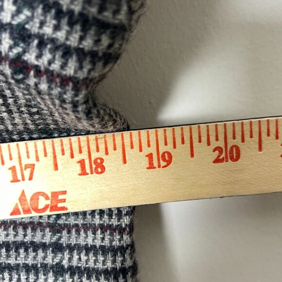 Vtg J. Crew Plaid‎ Blazer Men's 40R Gray Sport Coat 100% Wool Jacket Career USA - Picture 4 of 13